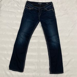 33/33 Suki mid Slim Boot cut Silver Jeans Dark Wash